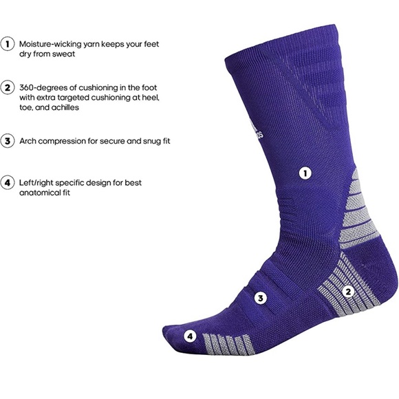 adidas adult alphaskin max cushioned crew